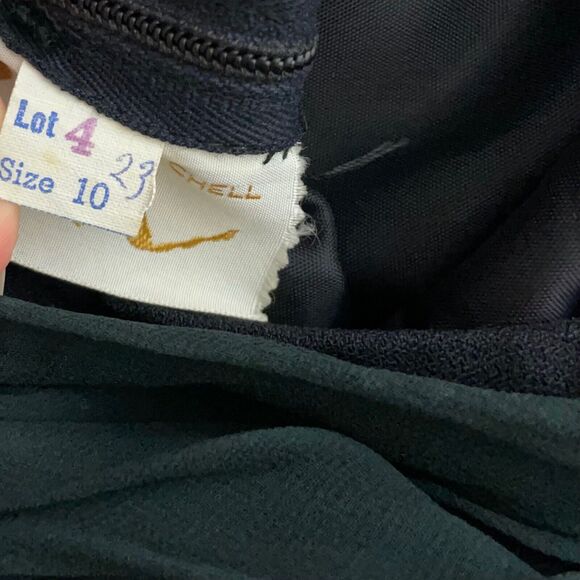 Vintage Gale Mitchell Designer 90's Black One Shoulder Dress w/ 100% Silk Sash - Picture 9 of 10